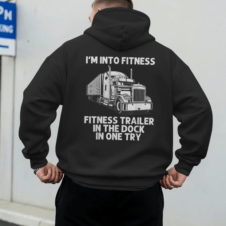 Best Truck Driver Art For Men Dad Women Trucking CDL Trucker Men's Hoodie Back Print