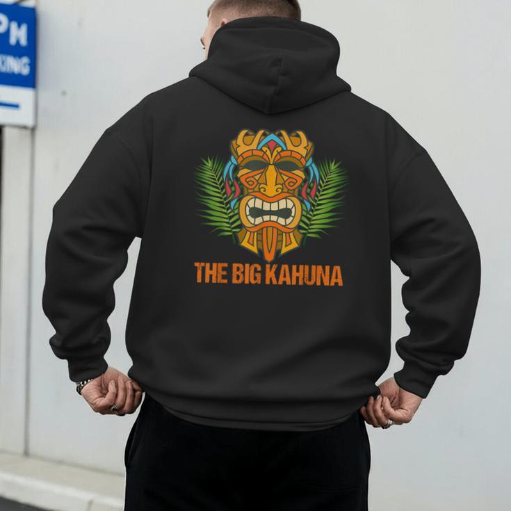 The Big Kahuna Hawaiian Tiki Dad Boss T-Shirt Men's Hoodie Back Print
