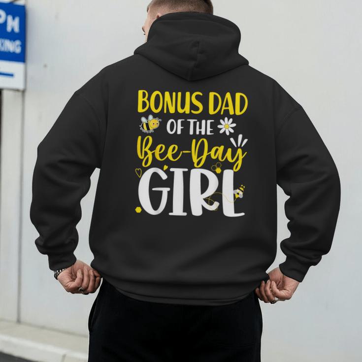 Bonus Dad Of The Bee Day Girl Birthday Party Family Men's Hoodie Back Print