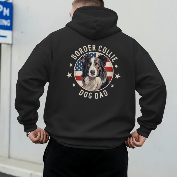 Border Collie Dog Owner For Men Border Collie Dad Men's Hoodie Back Print