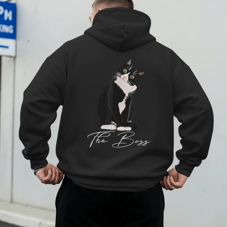Boss Tuxedo Cat Lovers Tee Shirt For Mom Dad Men's Hoodie Back Print Boss Tuxedo Cat Lovers Tee Shirt For Mom Dad Men's Hoodie Back Print
