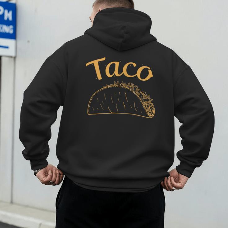 Burrito Taco Taquito Dad Mom Child Baby Matching Family Men's Hoodie Back Print