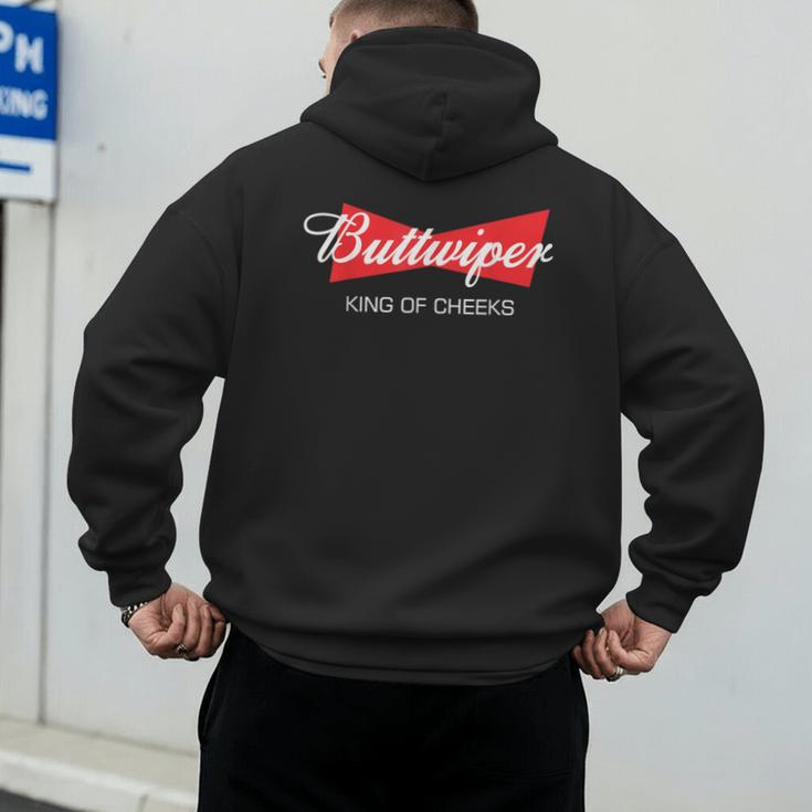 Buttwiper New Dad Beer Inspired Diaper Shower Men's Hoodie Back Print