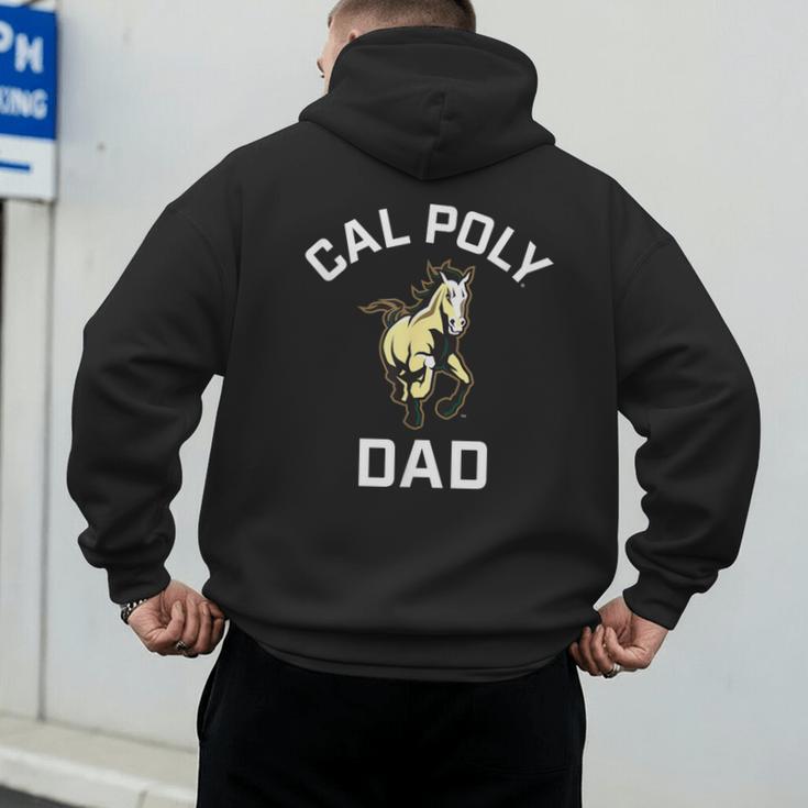 Cal Poly Mustangs Arched Dad Men's Hoodie Back Print
