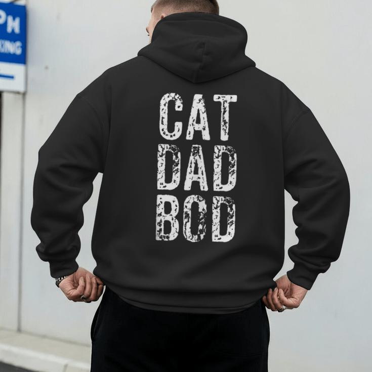 Cat Dad Bod Pet Owner Fitness Gym Men's Hoodie Back Print