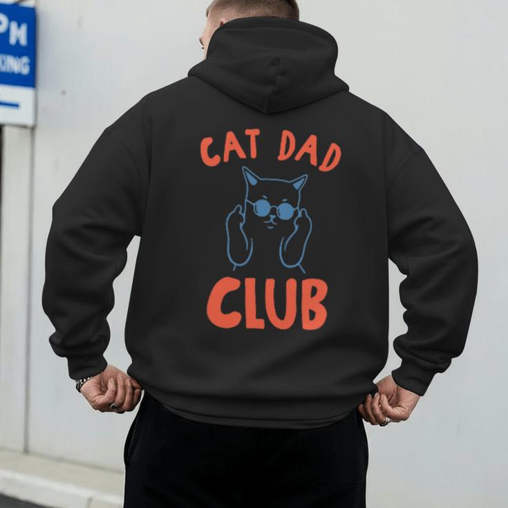 Cat Dad Club Life Is Better With Cats Retro Cat Dad Men's Hoodie Back Print