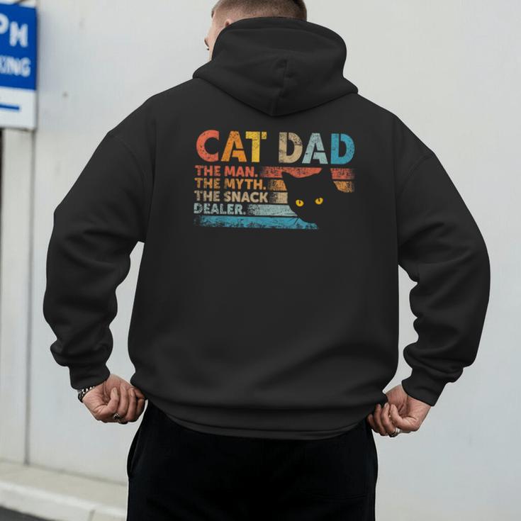 Cat Dad The Man The Myth Snack Dealer Fathers Day Men's Hoodie Back Print