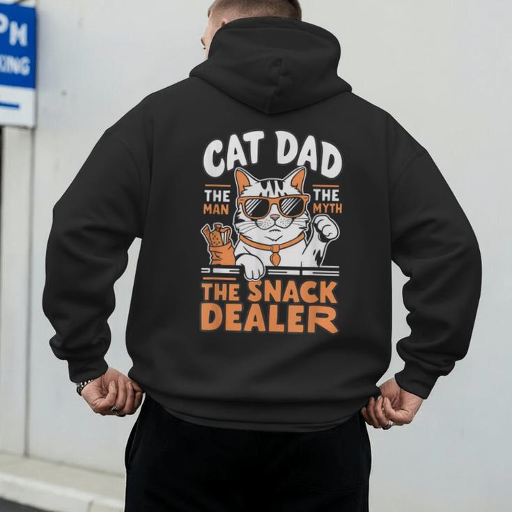 Cat Dad The Man The Myth The Snack Dealer Men's Hoodie Back Print Cat Dad The Man The Myth The Snack Dealer Men's Hoodie Back Print