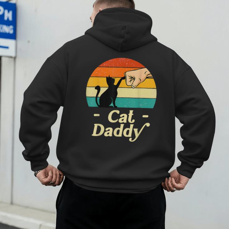 Cat Daddy Vintage Cat Lover Cat Dad Fathers Day Men's Hoodie Back Print Cat Daddy Vintage Cat Lover Cat Dad Fathers Day Men's Hoodie Back Print