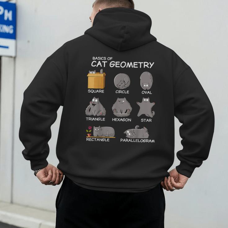 Cat Geometry Math Cat For Cat Dad Cat Mom Kids Men's Hoodie Back Print