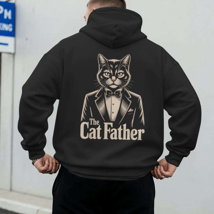 Cat Lover The CatFather Cat Dad Men's Hoodie Back Print