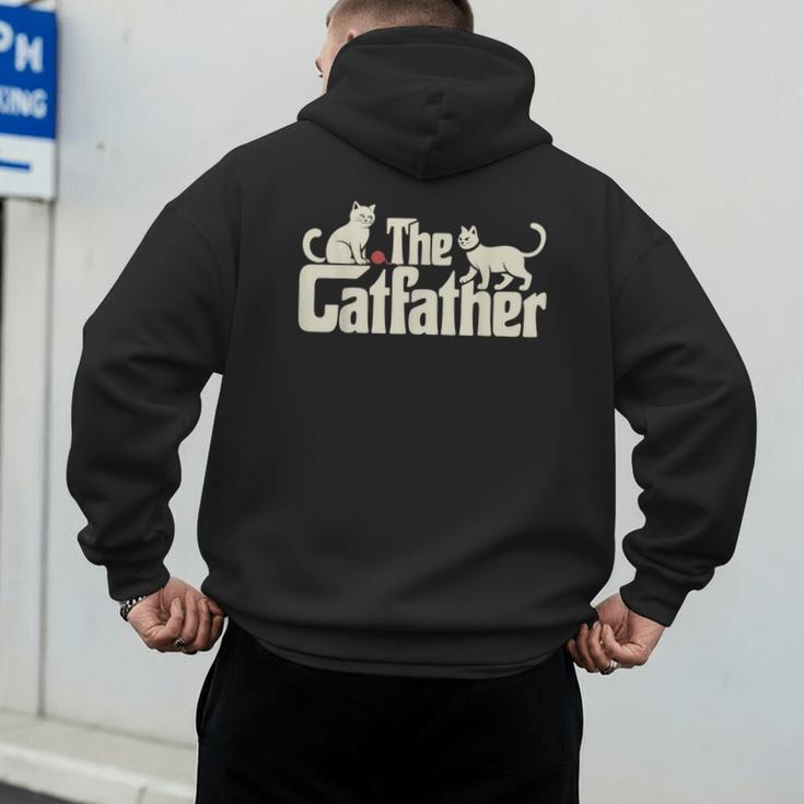 The Catfather Cat Dad Father's Day Cat Lover Men's Hoodie Back Print