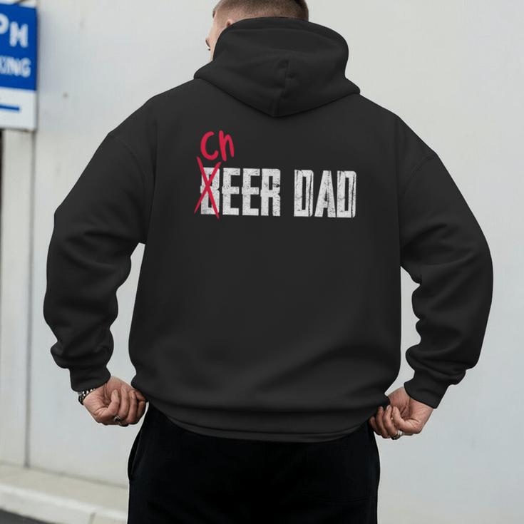 Cheer Dad Beer Dad Cheerleading Father Father's Day Men's Hoodie Back Print