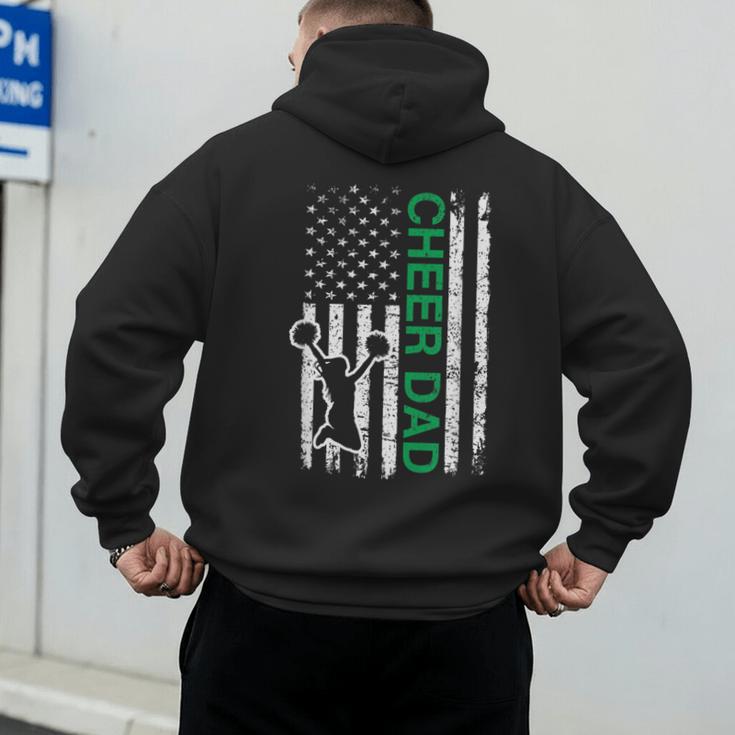 Cheer Dad Flag Green Cheerleading Men's Hoodie Back Print Cheer Dad Flag Green Cheerleading Men's Hoodie Back Print