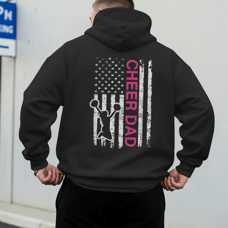 Cheer Dad Flag Pink Cheerleading Men's Hoodie Back Print