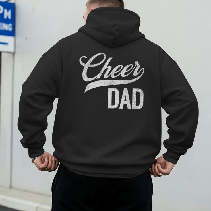 Cheer Dad Green Cheerleading Matching Parents Men's Hoodie Back Print