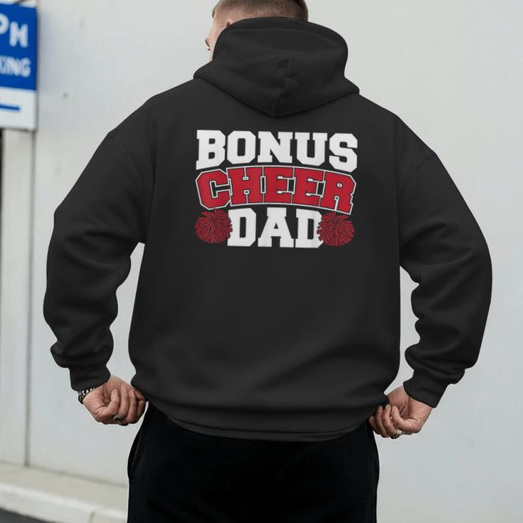 Cheer Stepdad Bonus Cheer Dad Red Men's Hoodie Back Print