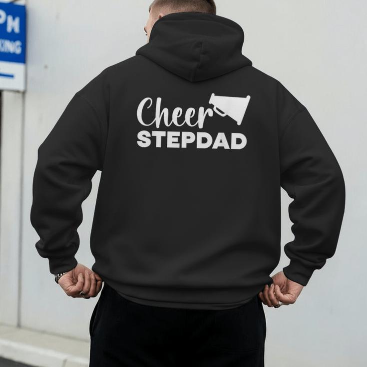 Cheer Stepdad Cheerleading Step Dad Cheerleader Stepfather Men's Hoodie Back Print