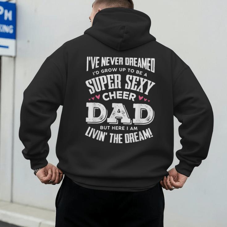 Cheerleading Dad Father Cheer Dad Men's Hoodie Back Print