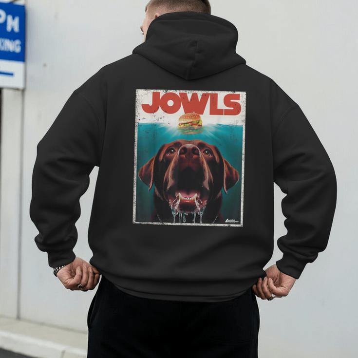 Chocolate Lab Jowls Labrador Retriever Dog Mom Dad Men's Hoodie Back Print