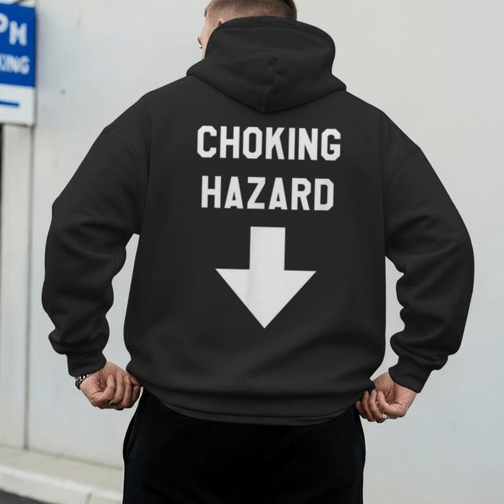 Choking Hazard Adult Dad Joke Men's Hoodie Back Print