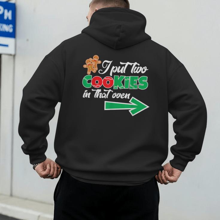 Christmas Twins Expecting Dad T-Shirt Pregnant Wife Tee Men's Hoodie Back Print