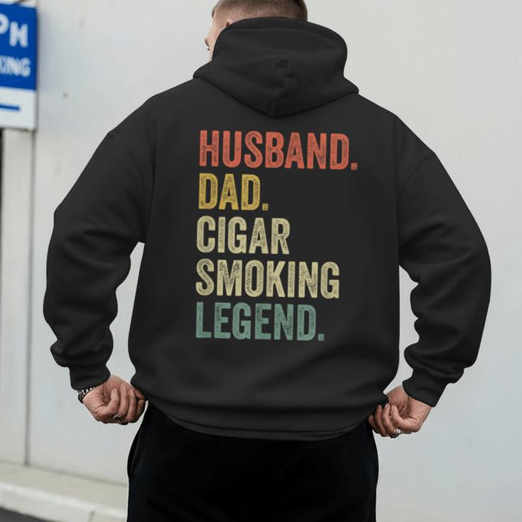 Cigar Lover For Dad Men Vintage Cigar Saying Men's Hoodie Back Print