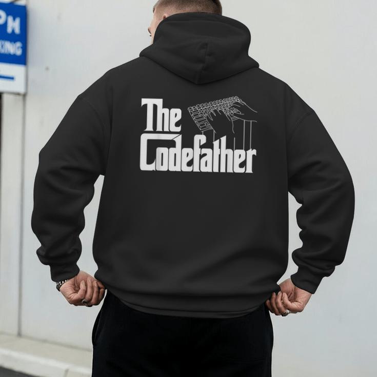 The Code Father Computer Coder Dad Programmer Men's Hoodie Back Print