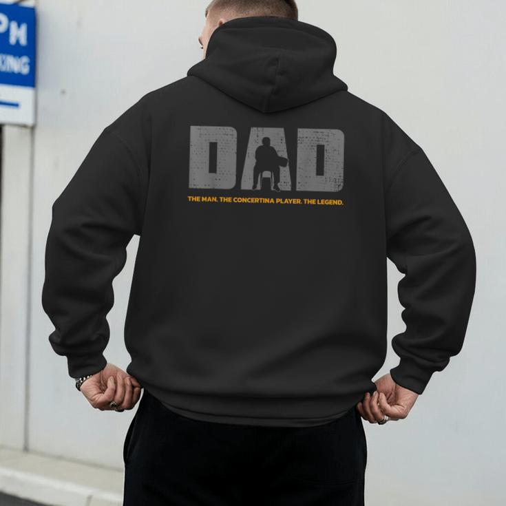 Concertina Dad And Concertina Player Father For Concertina Men's Hoodie Back Print