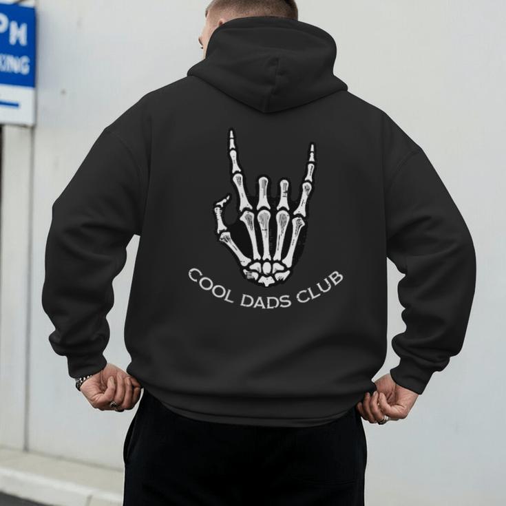 Cool Dads Club Skeleton Rock Pocket Fathers Day Rocker Hand Men's Hoodie Back Print
