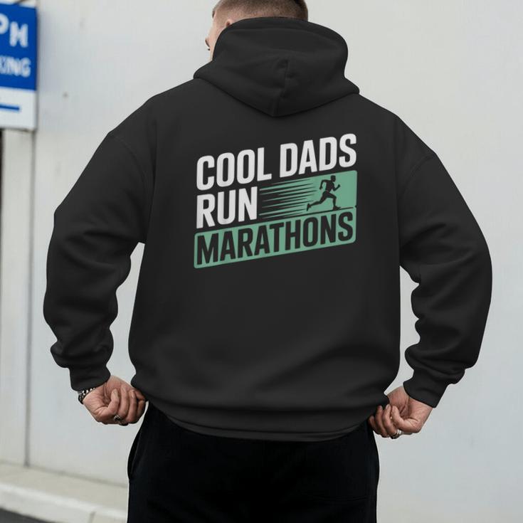Cool Dads Run Marathons Marathon Running Runner Men's Hoodie Back Print