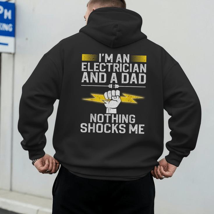 Cool Electrician For Men Dad Professional Electrician Men's Hoodie Back Print