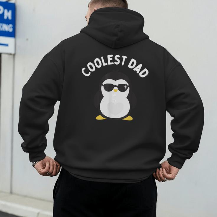 The Coolest Dad Cool Penguin By Dangerous Dad Men's Hoodie Back Print