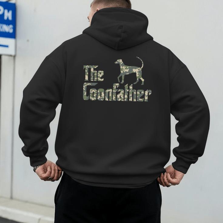 Coonfather Coon Hunting Dogs Coonhound Dad Men's Hoodie Back Print