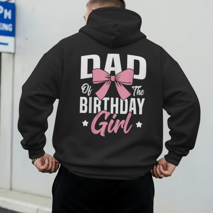 Coquette Pink Bow Men Dad Of The Birthday Girl Men's Hoodie Back Print
