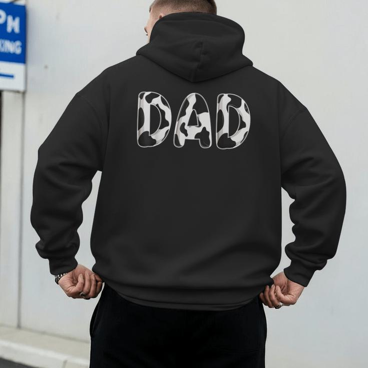 Cow Dad Birthday Family Matching Fathers Day Boy Girl Farm Small Men's Hoodie Back Print