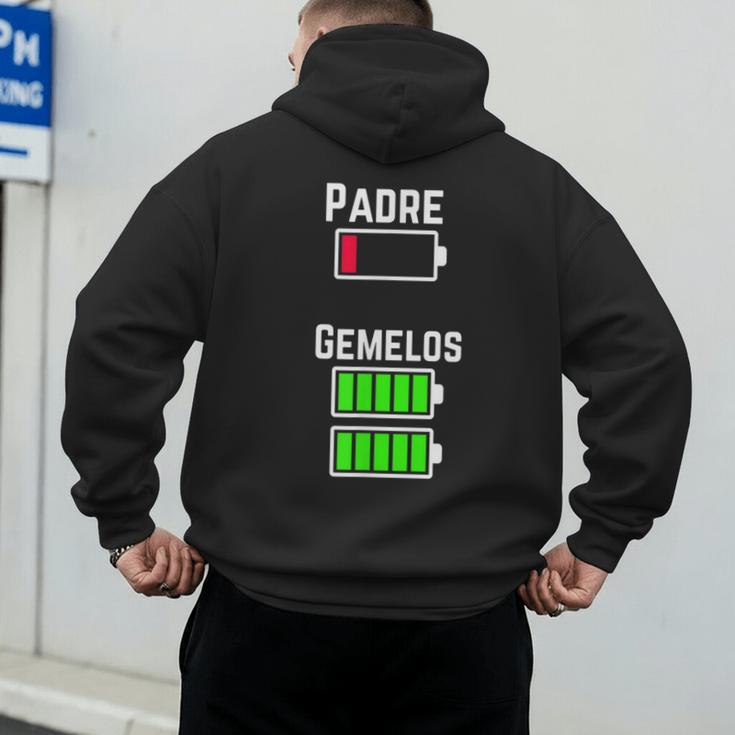 Cufflinks Battery Filled Tired Dad Low Battery Charge Men's Hoodie Back Print
