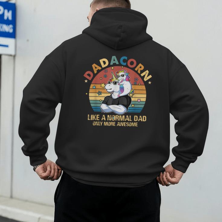 Cute Dadacorn Like A Normal Dad Only More Awesome Daddy Men's Hoodie Back Print