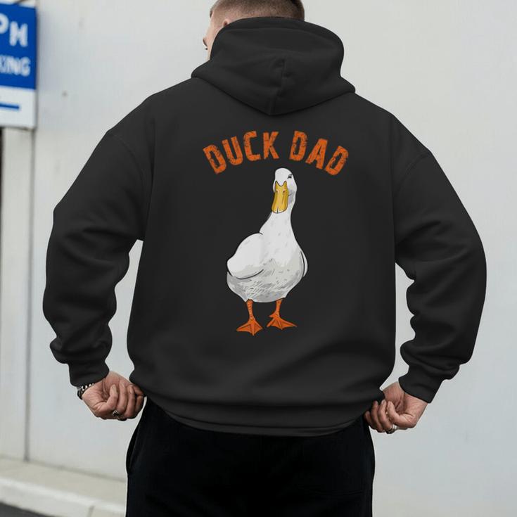 Cute Duck Dad Lover Illustration Duck Owner Men's Hoodie Back Print