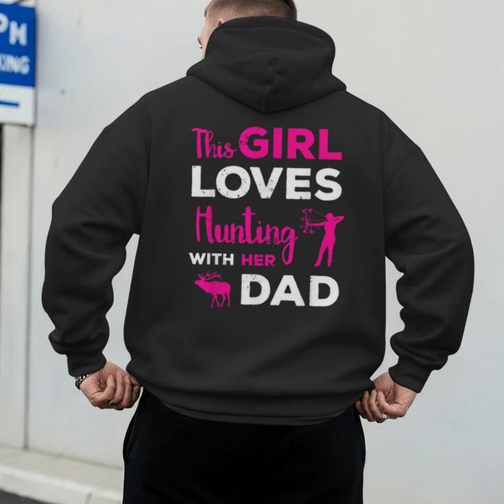 Cute Girls Hunting Dad Daughter Hunting Buddy Hunter Men's Hoodie Back Print