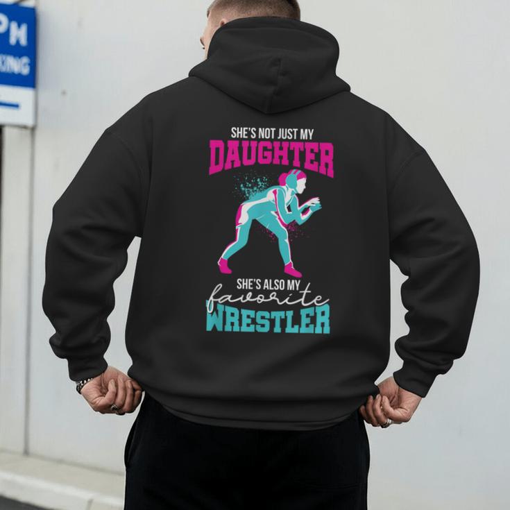 Cute Wrestling Daughter Favorite Wrestler Dad Mom Men's Hoodie Back Print