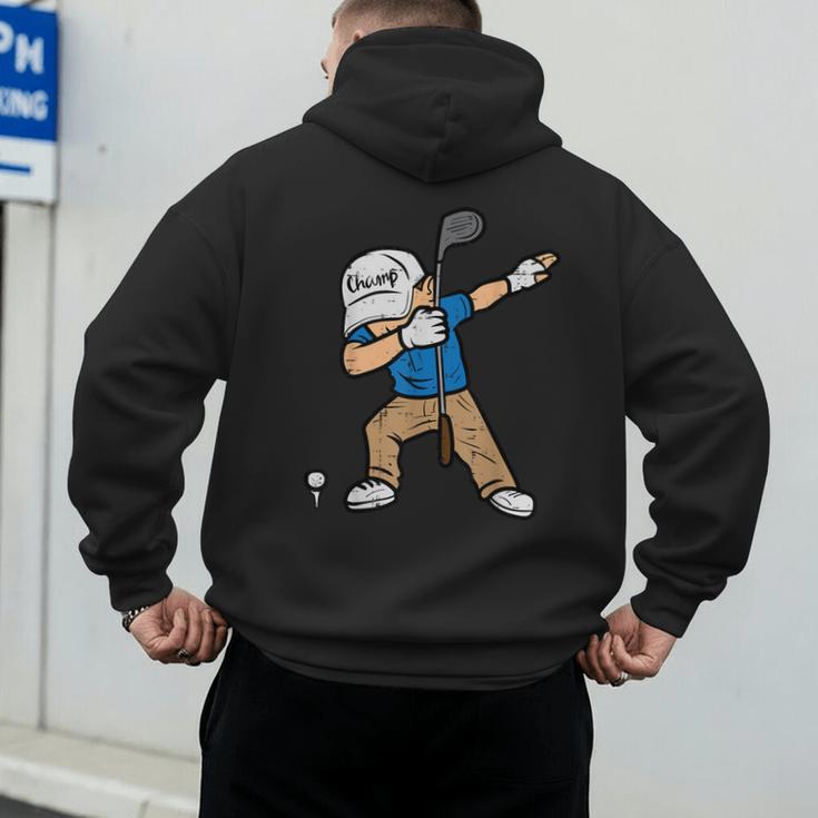 Dabbing Golfer Golfing Golfer Dad Men Boys Kids Youth Men's Hoodie Back Print