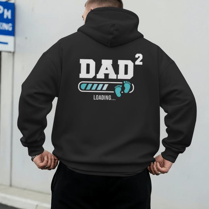 Dad 2 Second Time Dad Dad Of Two Men's Hoodie Back Print Dad 2 Second Time Dad Dad Of Two Men's Hoodie Back Print