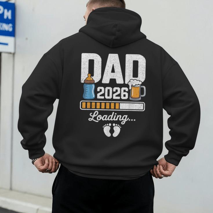 Dad 2026 Loading Expecting New Baby Announcement Men Men's Hoodie Back Print