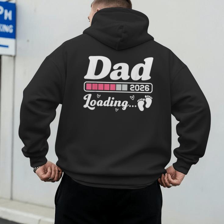 Dad To Be 2026 Loading Pink Pregnancy Reveal New Dad Daddy Men's Hoodie Back Print