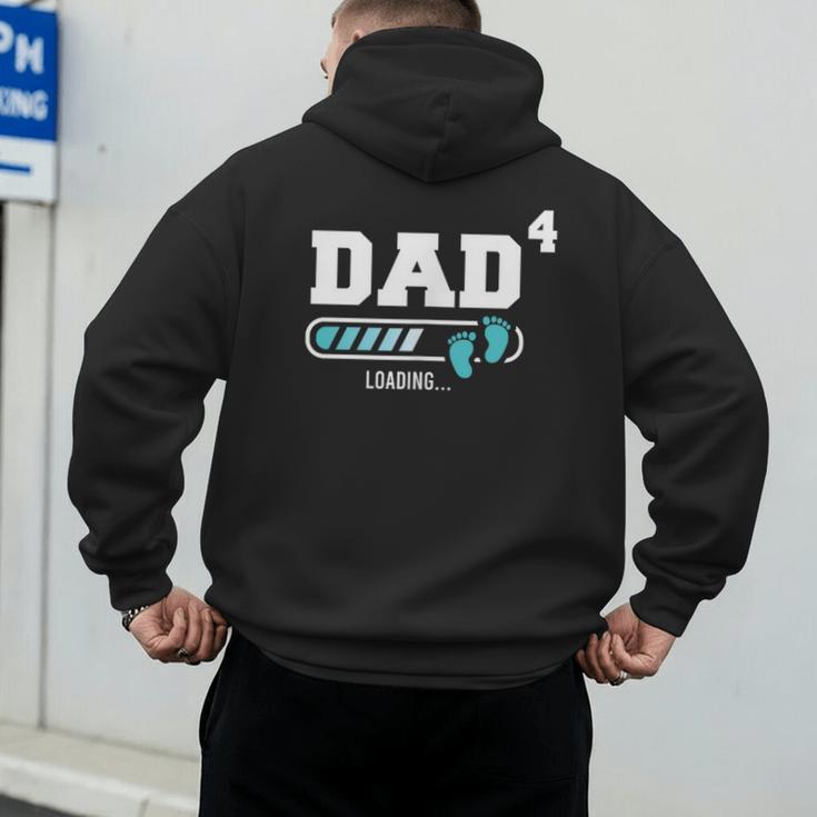 Dad 4 Fourth Time Dad Dad Of Four Men's Hoodie Back Print