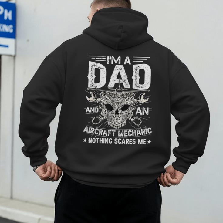 Dad Airplane Plane Aviation Aircraft Mechanic Men's Hoodie Back Print