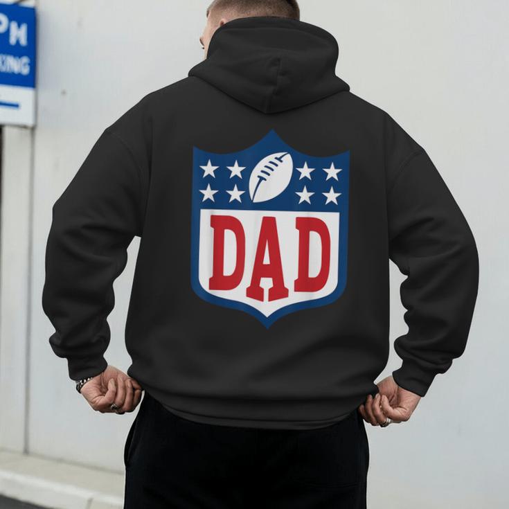 Dad American Football Happy Birthday Family Matching Retro Men's Hoodie Back Print Dad American Football Happy Birthday Family Matching Retro Men's Hoodie Back Print