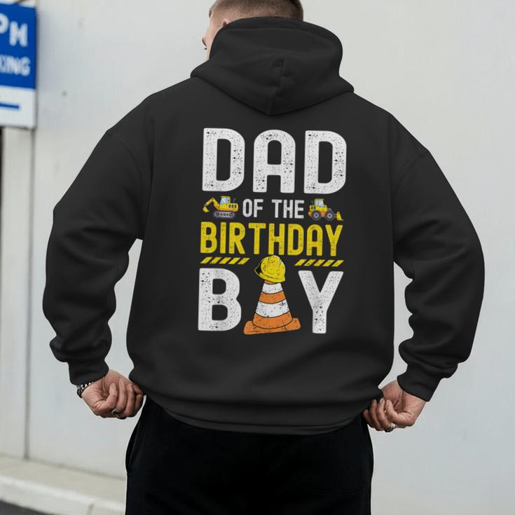 Dad Of The Birthday Boy Construction Worker Bday Men's Hoodie Back Print