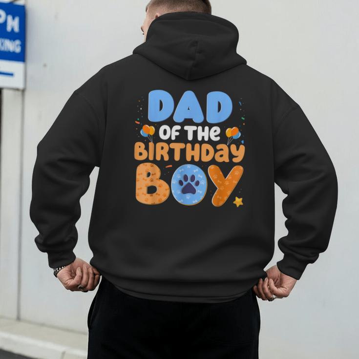 Dad Of The Birthday Boy Dog Lover Family Matching Men's Hoodie Back Print